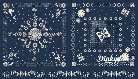 Golden Hour - Bandana Panel in Navy - Alexia Abegg - Ruby Star Society