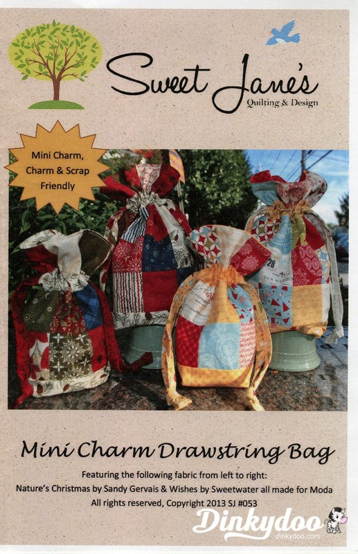 Mini Charm Drawstring Bag Pattern - Sweet Jane's