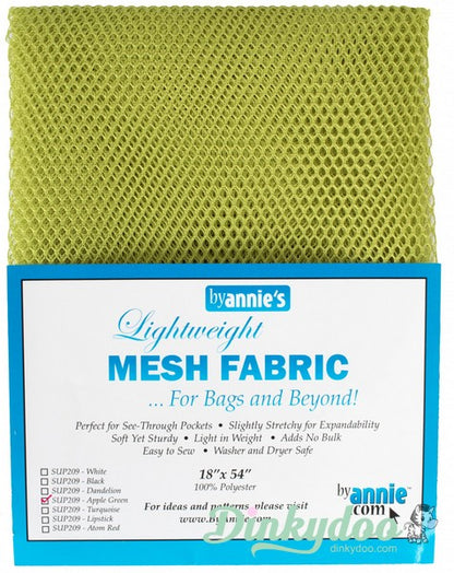 Lightweight Mesh Fabric by ByAnnie's - Apple Green (Pre-order: Jun 2024)