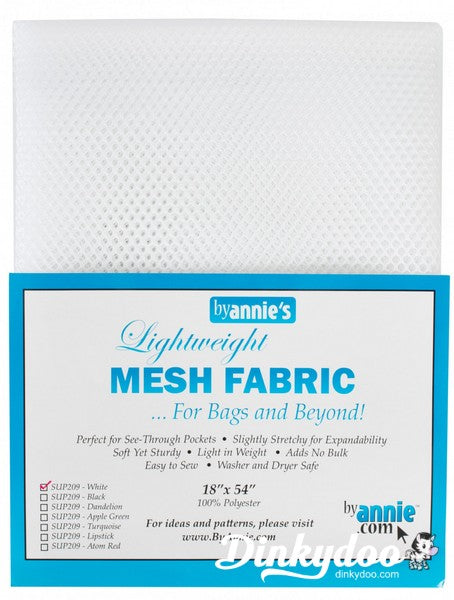 Lightweight Mesh Fabric by ByAnnie's - White (Pre-order: May 2024)