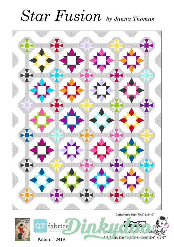Star Fusion Quilt Pattern (Easy) - Bloc Loc - Janna Thomas (Pre-order: May 2024)