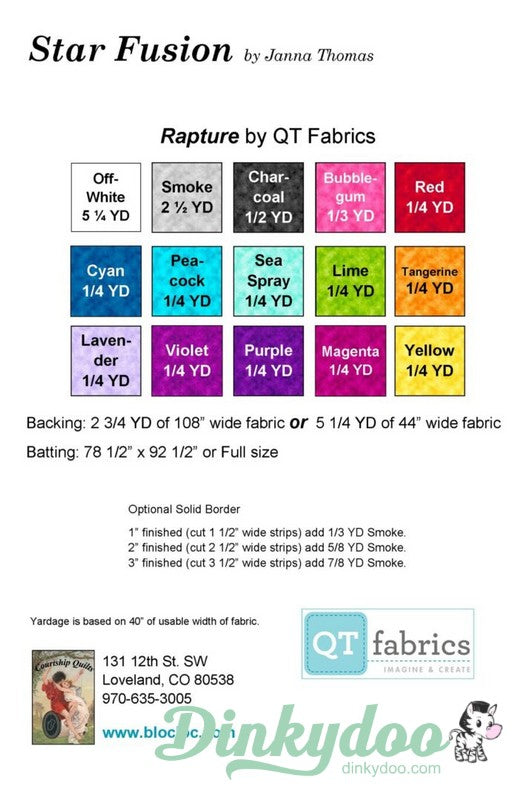 Star Fusion Quilt Pattern (Easy) - Bloc Loc - Janna Thomas (Pre-order: Jan 2026)