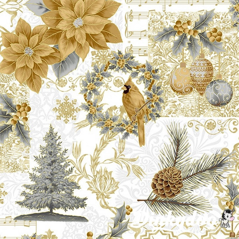 Joyful Traditions - Merriment in Gold with Gold - Hoffman