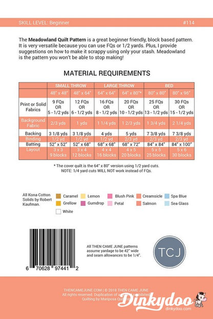 Meadowland Quilt Pattern - Then Came June (Pre-order: Jan 2026)