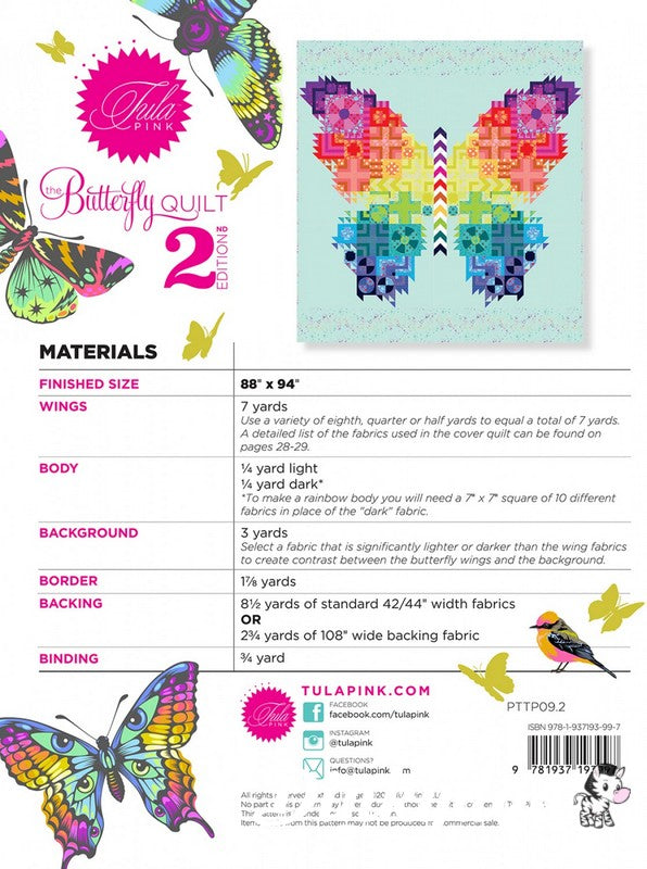 The Butterfly 2nd Edition - Quilt Pattern - Tula Pink (Pre-order: Jun 2024)
