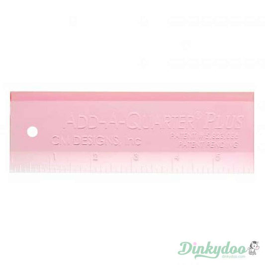 Add a Quarter - 6" Plus Ruler - Pink (Pre-order: May 2024)