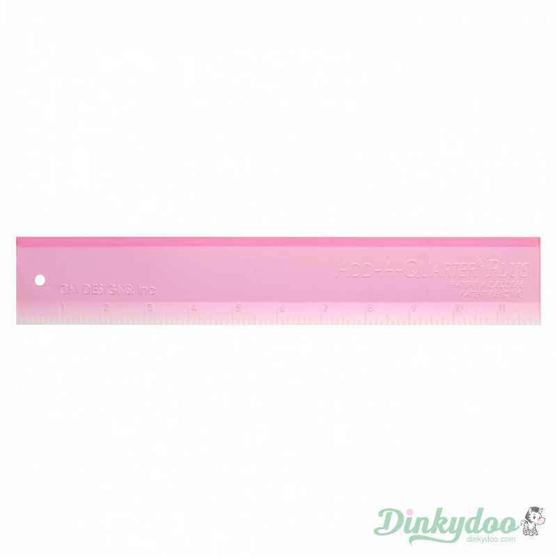 Add a Quarter - 12" Plus Ruler - Pink