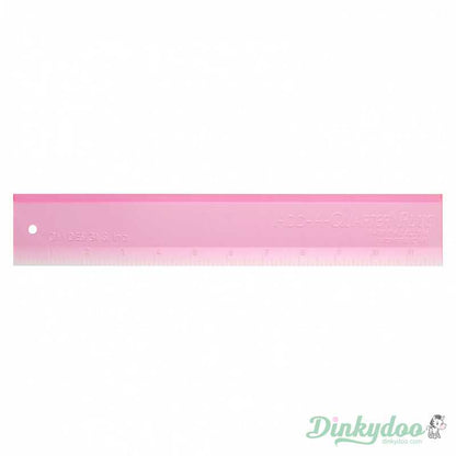 Add a Quarter - 12" Plus Ruler - Pink