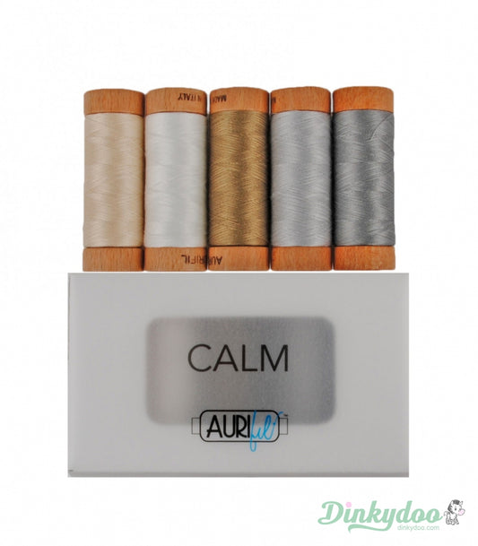 Aurifil Calm Thread Collection 80wt (5 Spools) (Pre-order: Jan 2026)