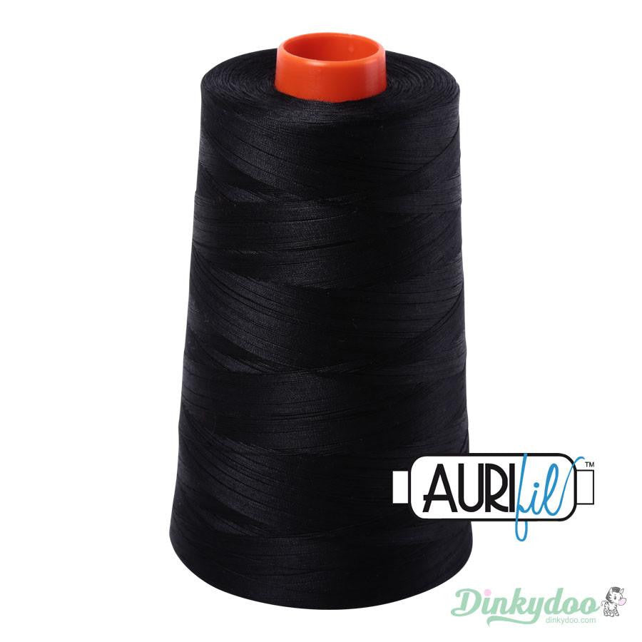 Aurifil Thread - Black (2692) - 50wt Cone 6452yd - Dinkydoo Fabrics