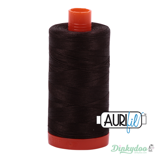Aurifil Thread - Very Dark Bark (1130) - 50wt 1422 yd (Pre-order: Jan 2026)