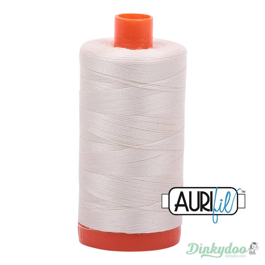 Aurifil Thread - Silver White (2309) - 50wt 1422 yd - Dinkydoo Fabrics