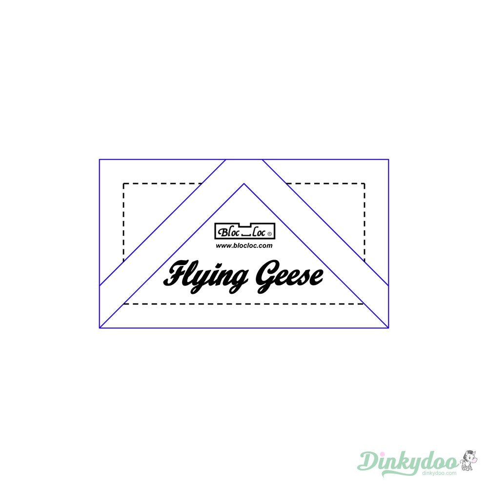 Bloc Loc Flying Geese Ruler Set #1 (1.5” x 3”, 2” x 4”, 3” x 6”, 4” x 8”)