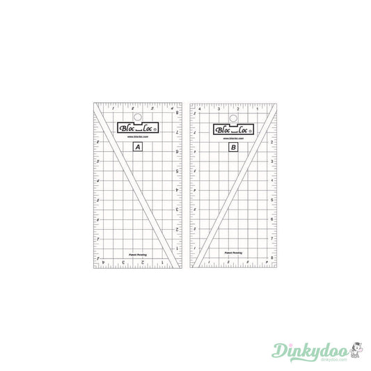 Bloc Loc Half Rectangle Triangle (HRT) Ruler Set 