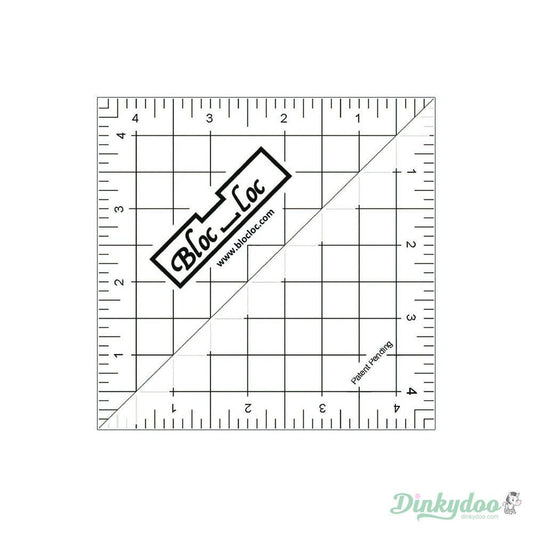 Bloc Loc - 1.5" Half Square Triangle Square Up Ruler - Dinkydoo Fabrics