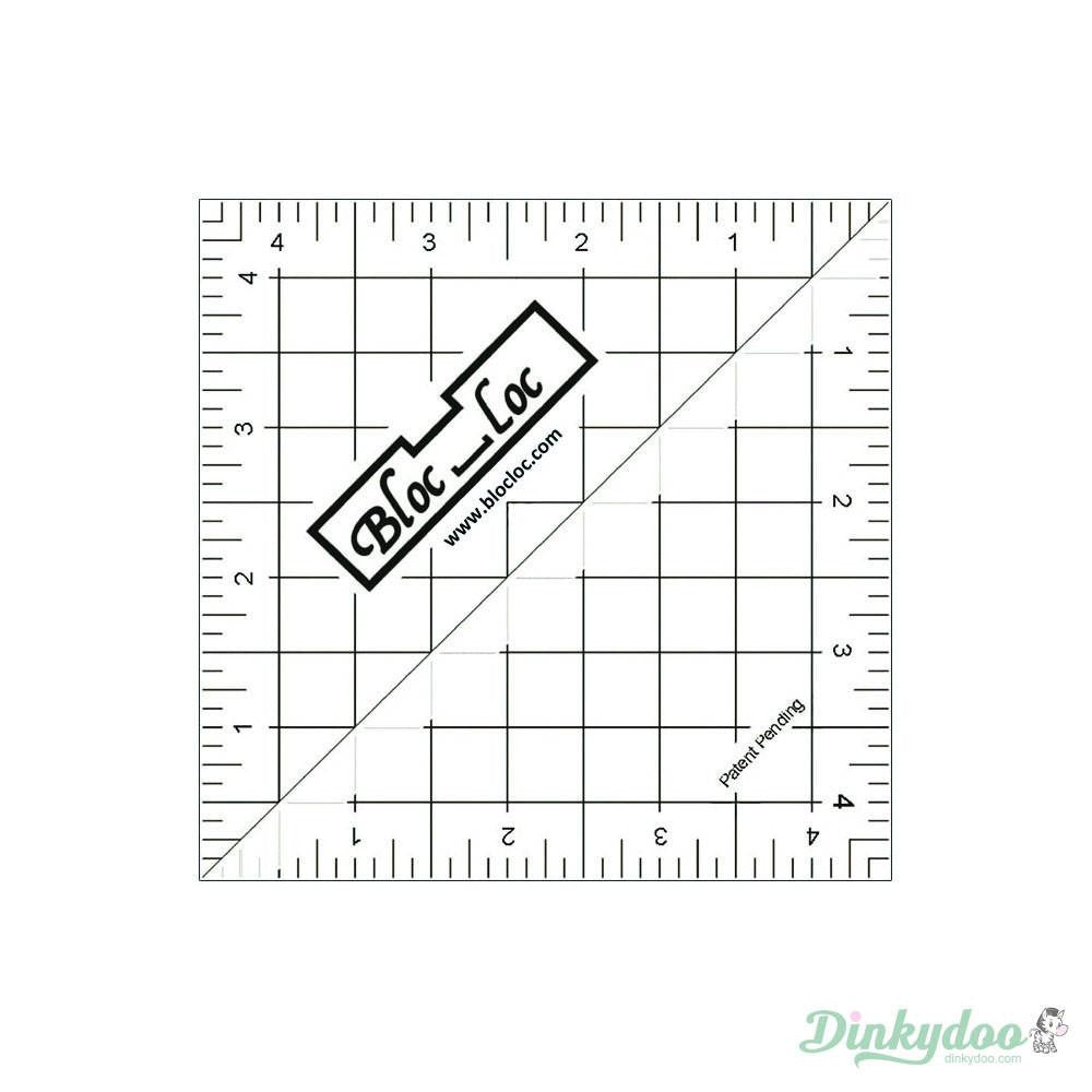 Bloc Loc - 1.5" Half Square Triangle Square Up Ruler - Dinkydoo Fabrics
