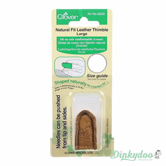 Clover - Natural Fit Leather Thimble - Large (Pre-order: Jun 2024)