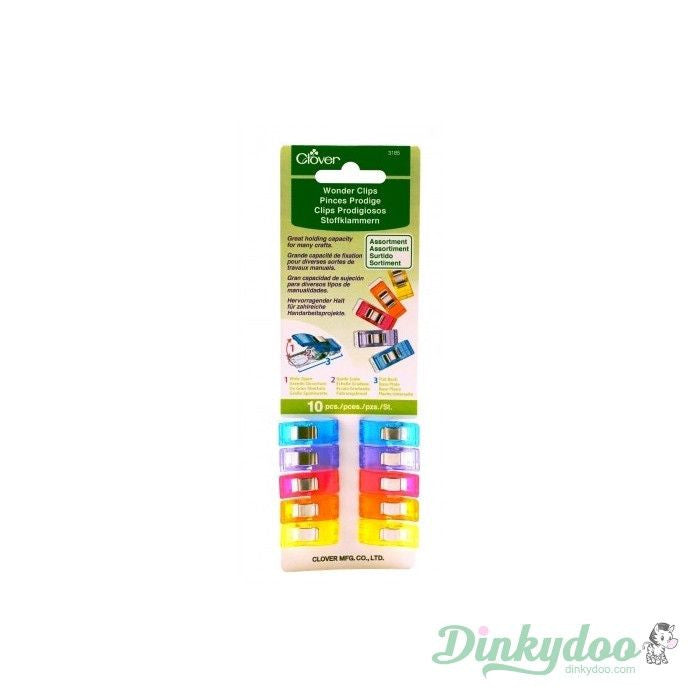 Clover Wonder Clips Assorted 10pc