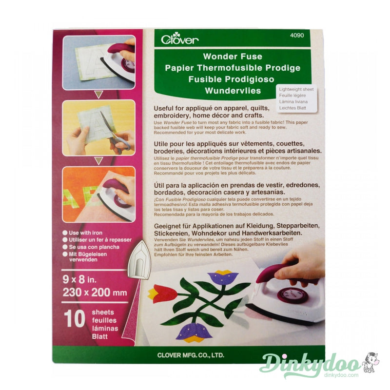 Clover - Wonder Fuse 10 Piece - 8" x 9" Applique Sheets (Pre-order: Aug 2026)