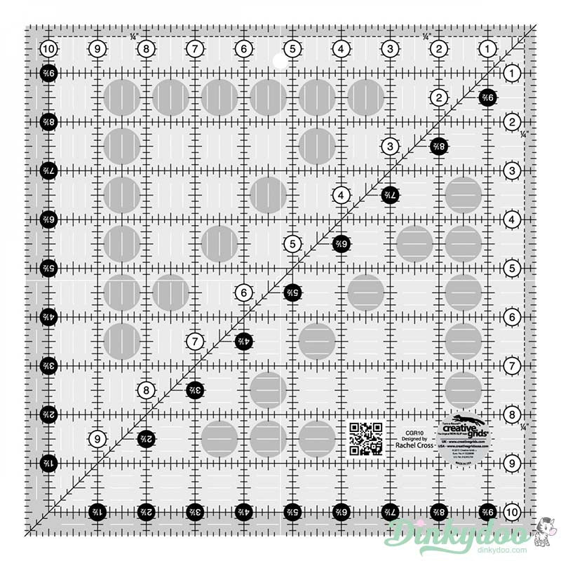 Creative Grids - 10.5" Quilt Ruler (Pre-order: May 2024)