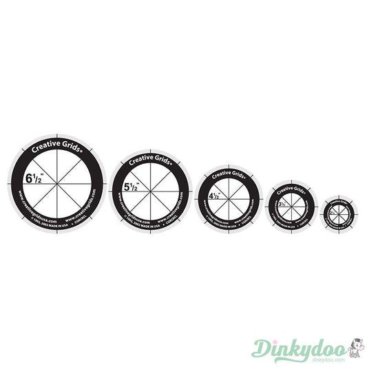 Creative Grids - Circles (5 Discs with Grips) Quilt Ruler (Pre-order: Jan 2026)