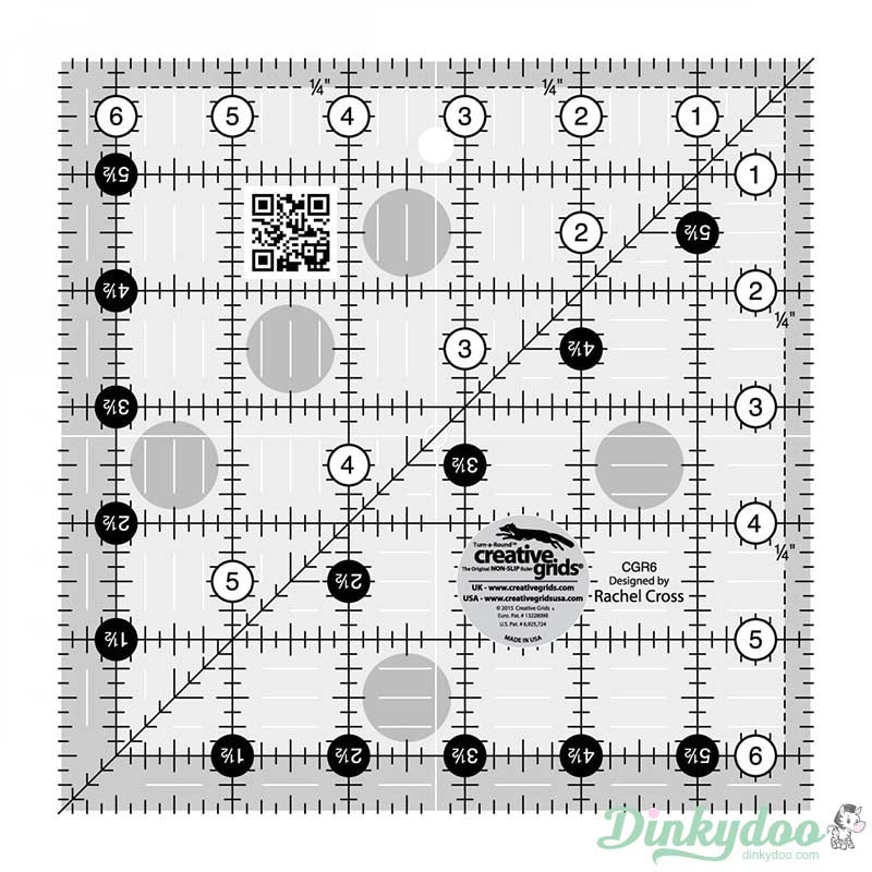 Creative Grids - 6.5" Quilt Ruler (Pre-order: May 2024)