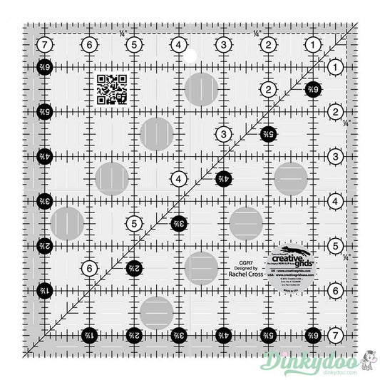 Creative Grids - 7.5" Quilt Ruler (Pre-order: Jun 2024)