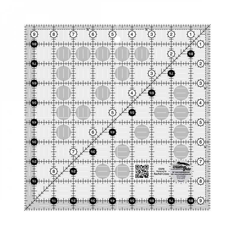 Creative Grids - 9.5" Quilt Ruler (Pre-order: May 2024)