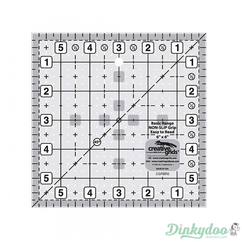 Creative Grids - Basic Range 6" Square Quilt Ruler (Pre-order: Mar 2026)