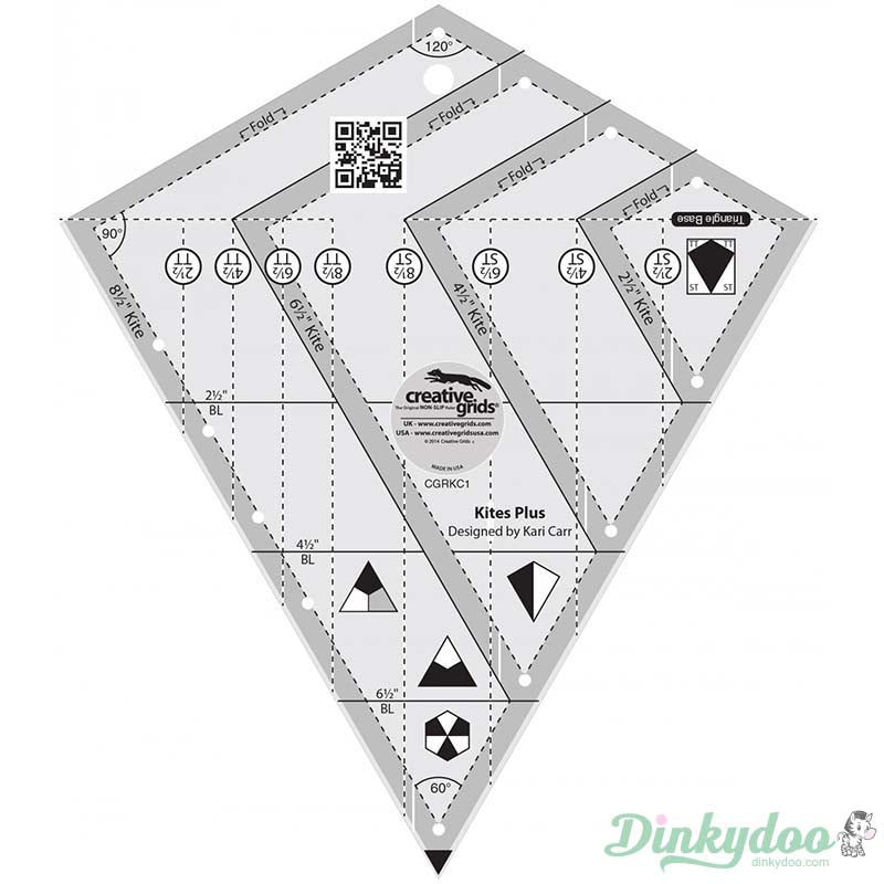 Creative Grids - Kites Plus Quilt Ruler (Pre-order: Mar 2024)