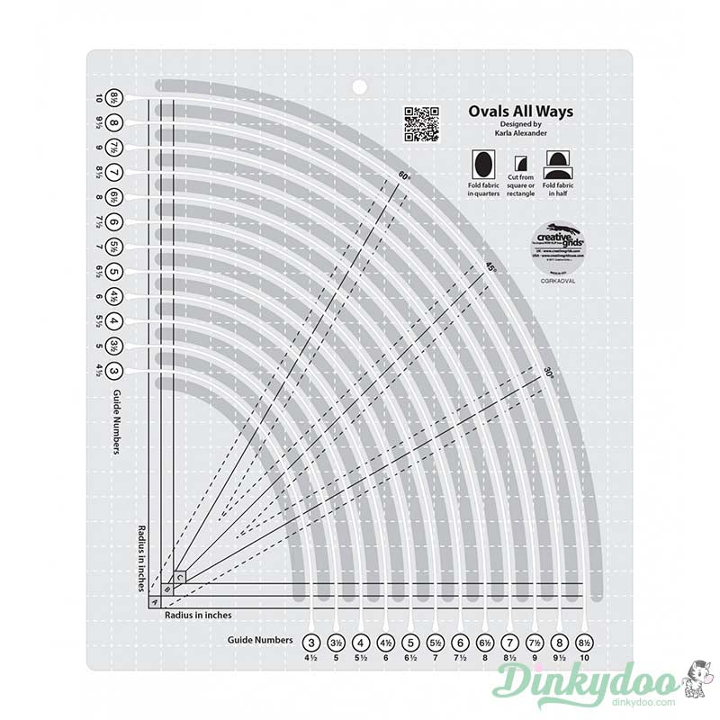 Creative Grids - Ovals All Ways Quilt Ruler (Pre-order: Jan 2026)