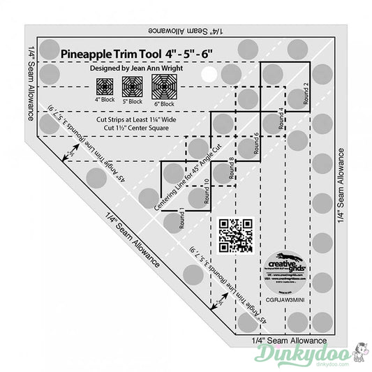 Creative Grids - Pineapple Trim Tool Mini Quilt Ruler (Pre-order: Jun 2024)
