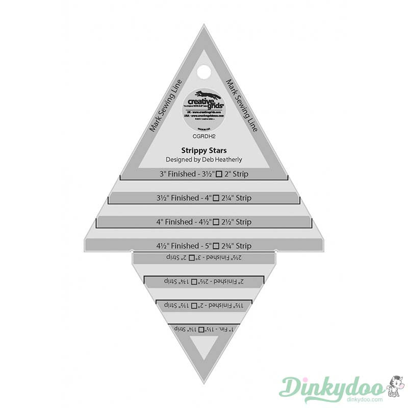 Creative Grids - Strippy Stars Tool 5" x 7.5" Quilt Ruler (Pre-order: Jan 2026)