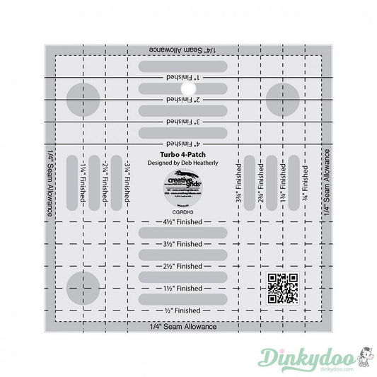 Creative Grids - Turbo 4 Patch Template Quilt Ruler (Pre-order: Jun 2024)