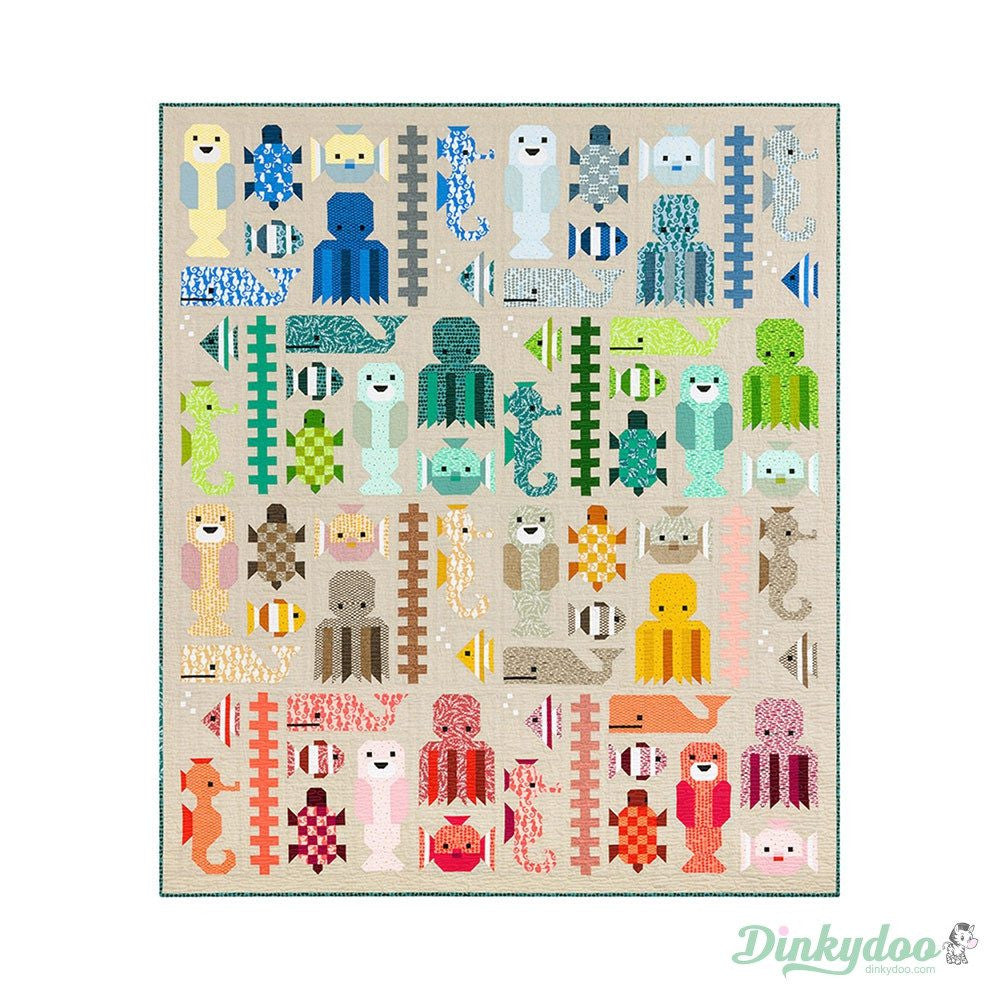 Awesome Ocean Pattern - Elizabeth Hartman - Dinkydoo Fabrics