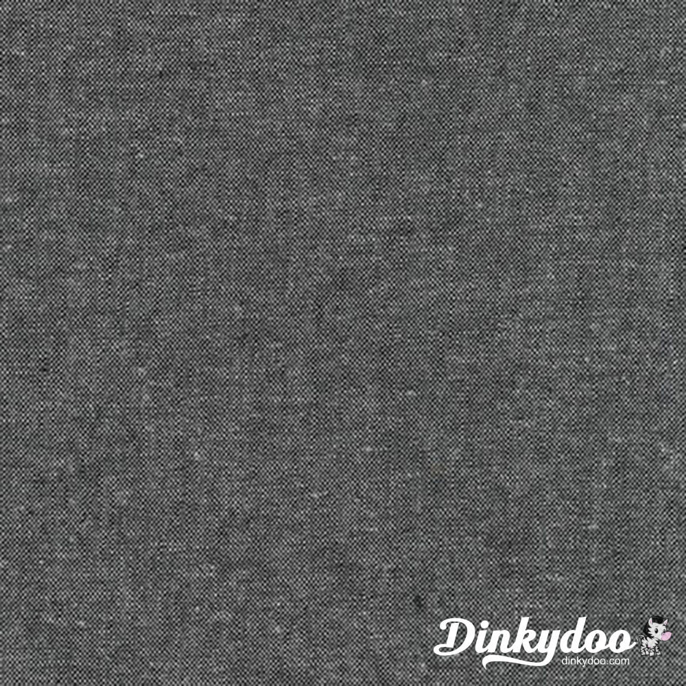 Essex Linen Yarn Dyed - Charcoal - Robert Kaufman (1/4 Yard) - Dinkydoo Fabrics