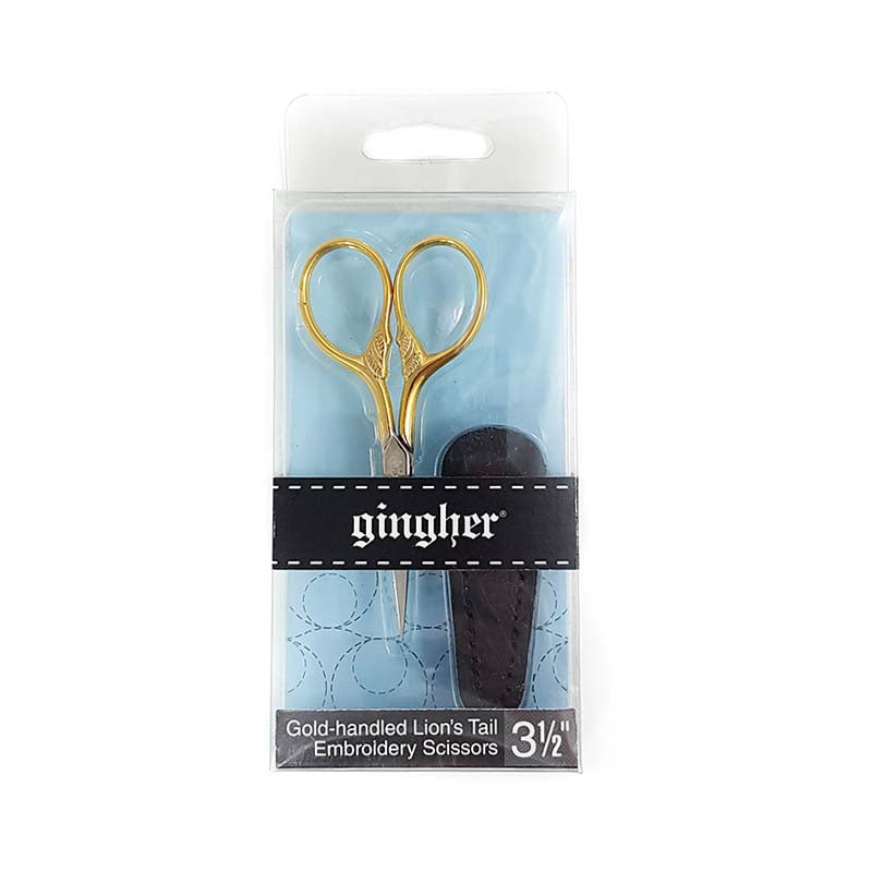 Gingher - 3.5" Premium Gold Lion's Tail Embroidery Scissors 220480-1101