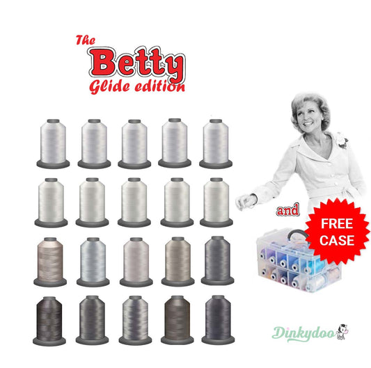 Glide Thread "Betty's Whites" 20 TOP Mini-Spools with BONUS Case (Pre-order: Jun 2024)