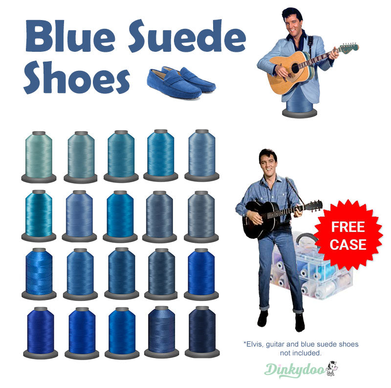 glide blue suede shoes thread dinkydoo