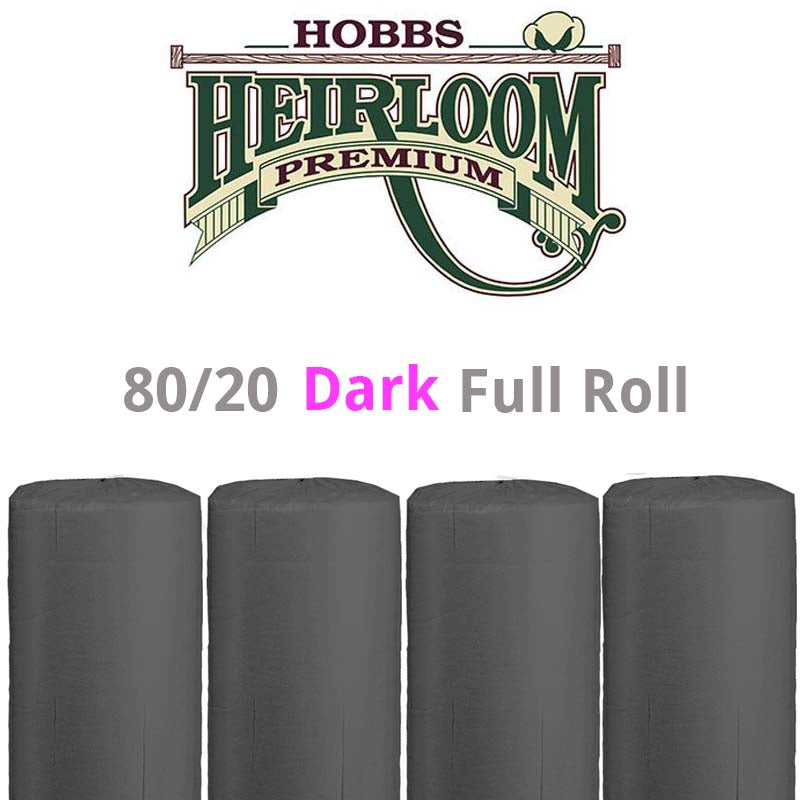Hobbs Heirloom 80/20 Dark/Black Cotton Batting - 108" (Full Roll 30 Yd.)