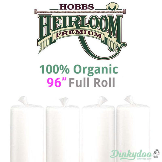 Hobbs Heirloom 100% Organic Cotton Batting - 96" (Full Roll 30 Yd.) (Pre-order: Jul 2024)