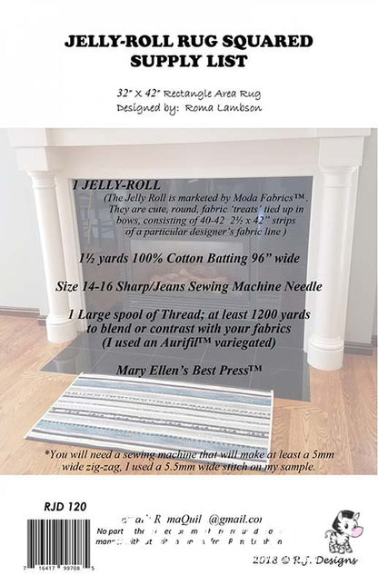 Jelly Roll Rug Squared Pattern - Dinkydoo Fabrics