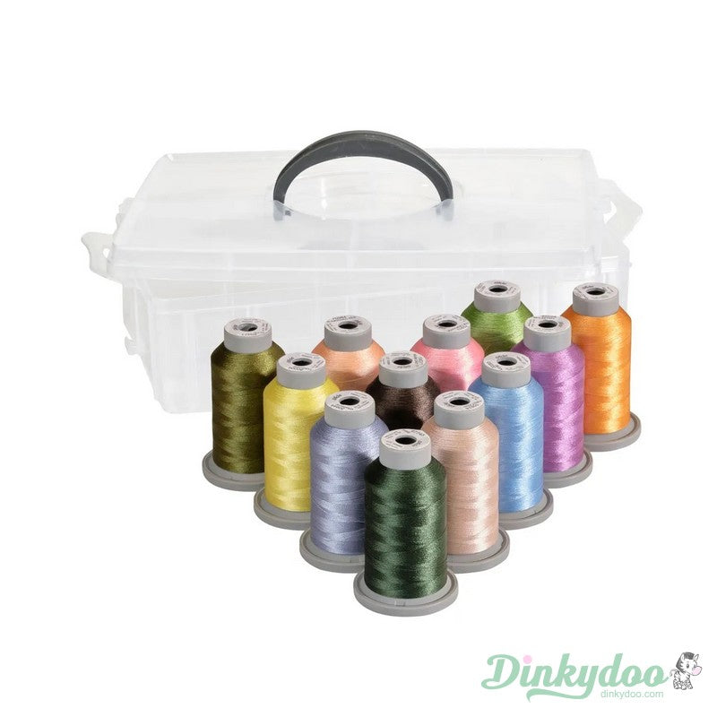 Glide Thread "Bravo Solids" 12 Mini-Spools with BONUS Case (Pre-order: Jan 2026)