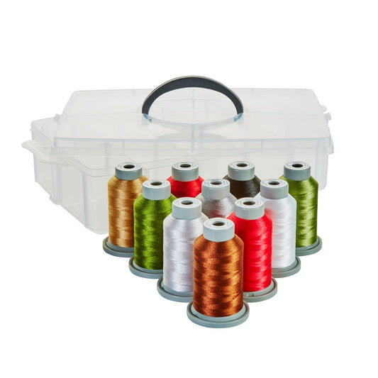 Glide Thread "We Whisk You a Merry Christmas" 10 Mini-Spools with BONUS Case (Pre-order: Jan 2026)