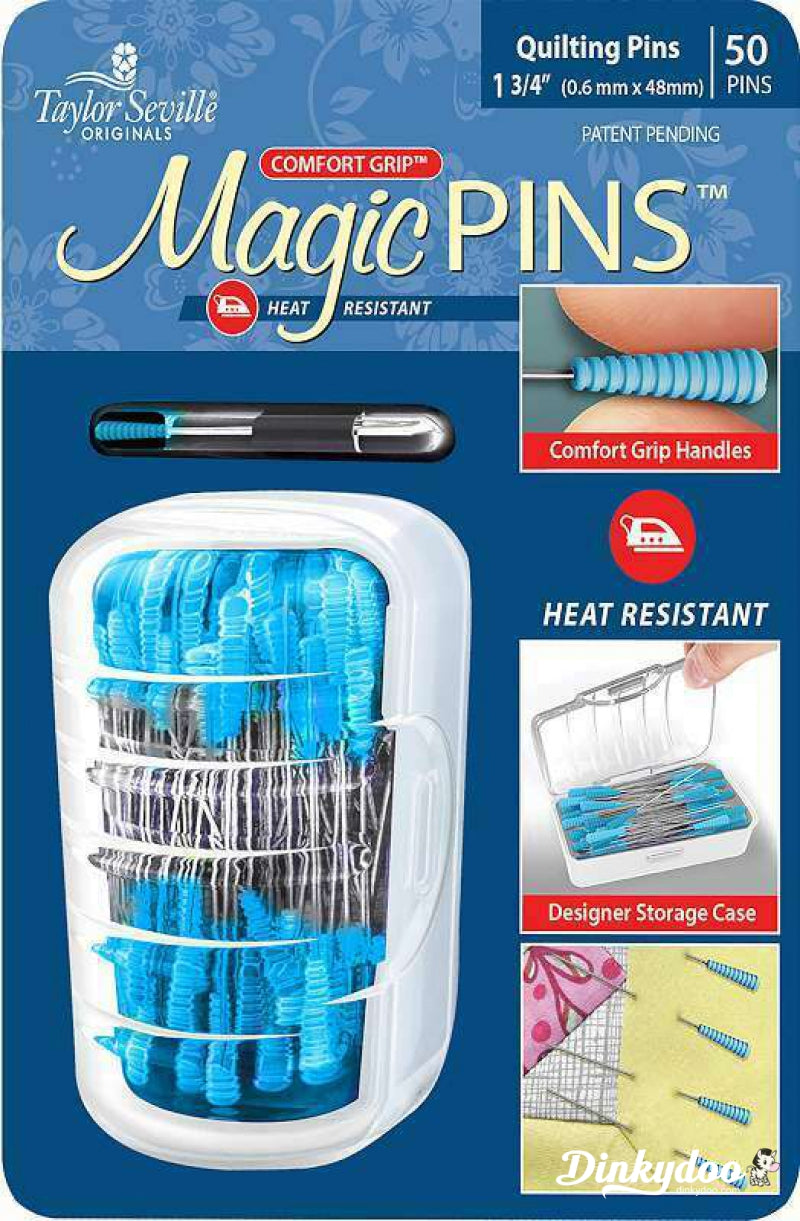Magic Pins - Quilting Fine (50 pk) - Taylor Seville (Pre-order: Apr 2026) - Dinkydoo Fabrics