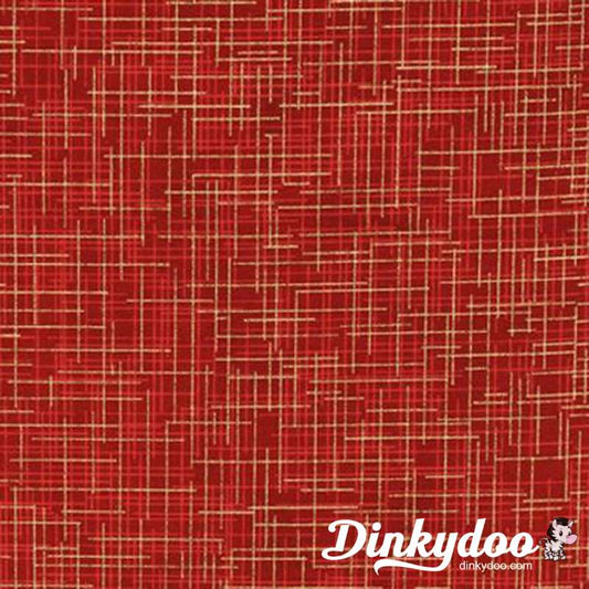 Quilters Linen - Crimson (Metallic) - (SRKM1447691) - Full Bolt (15yd)