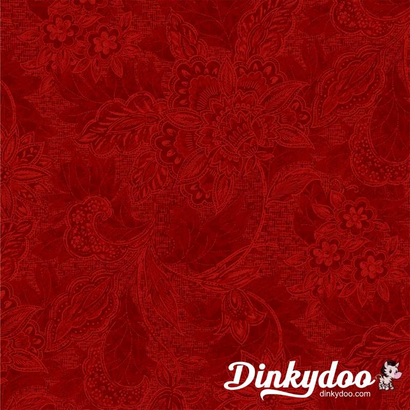 Shadows Jacquard Red 118" Wideback - Oasis