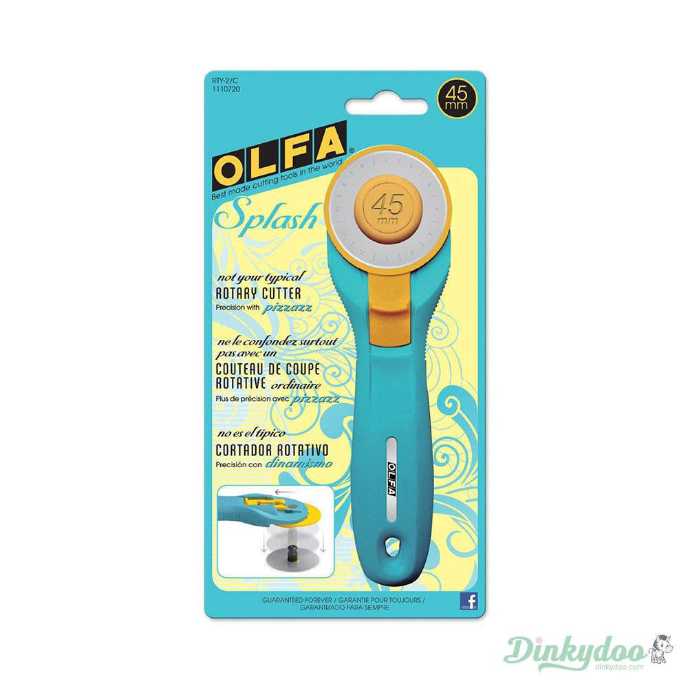 Olfa 45mm Splash Rotary Cutter (Blue) - Dinkydoo Fabrics