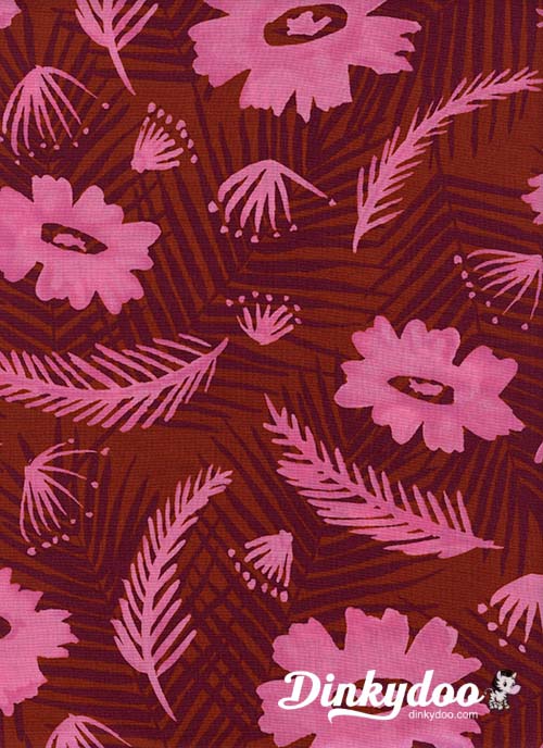Poolside - Palm Springs Bouquet Pink (Rayon) - Melody Miller - Alexia Abegg - Cotton + Steel