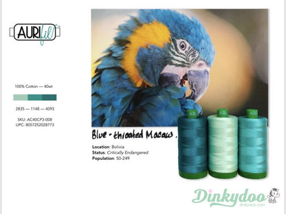 Color Builders 40wt 2021 - Blue-Throated Macaw - Aurifil (Pre-order: Jan 2026)